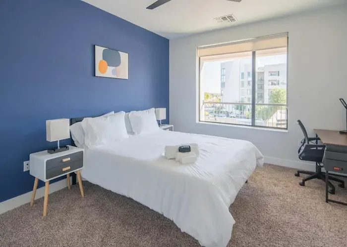 Apartamento Relaxing 1bd - Pool, Gym, Parking, W-d - Sleeps 4 Tempe